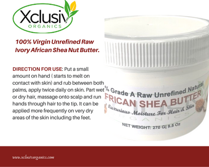 Raw Unrefined African Ghana Shea Butter Virgin Ivory Fair Trade