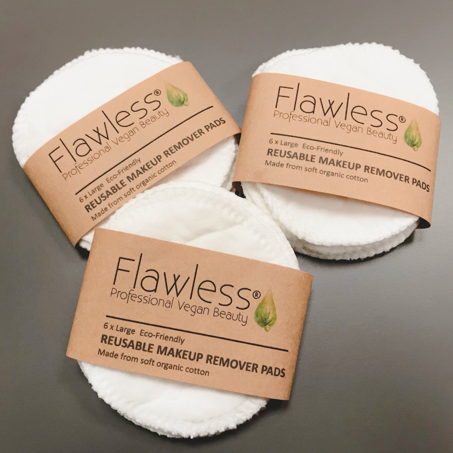 Reusable Organic Cotton Makeup Remover Pads x 6