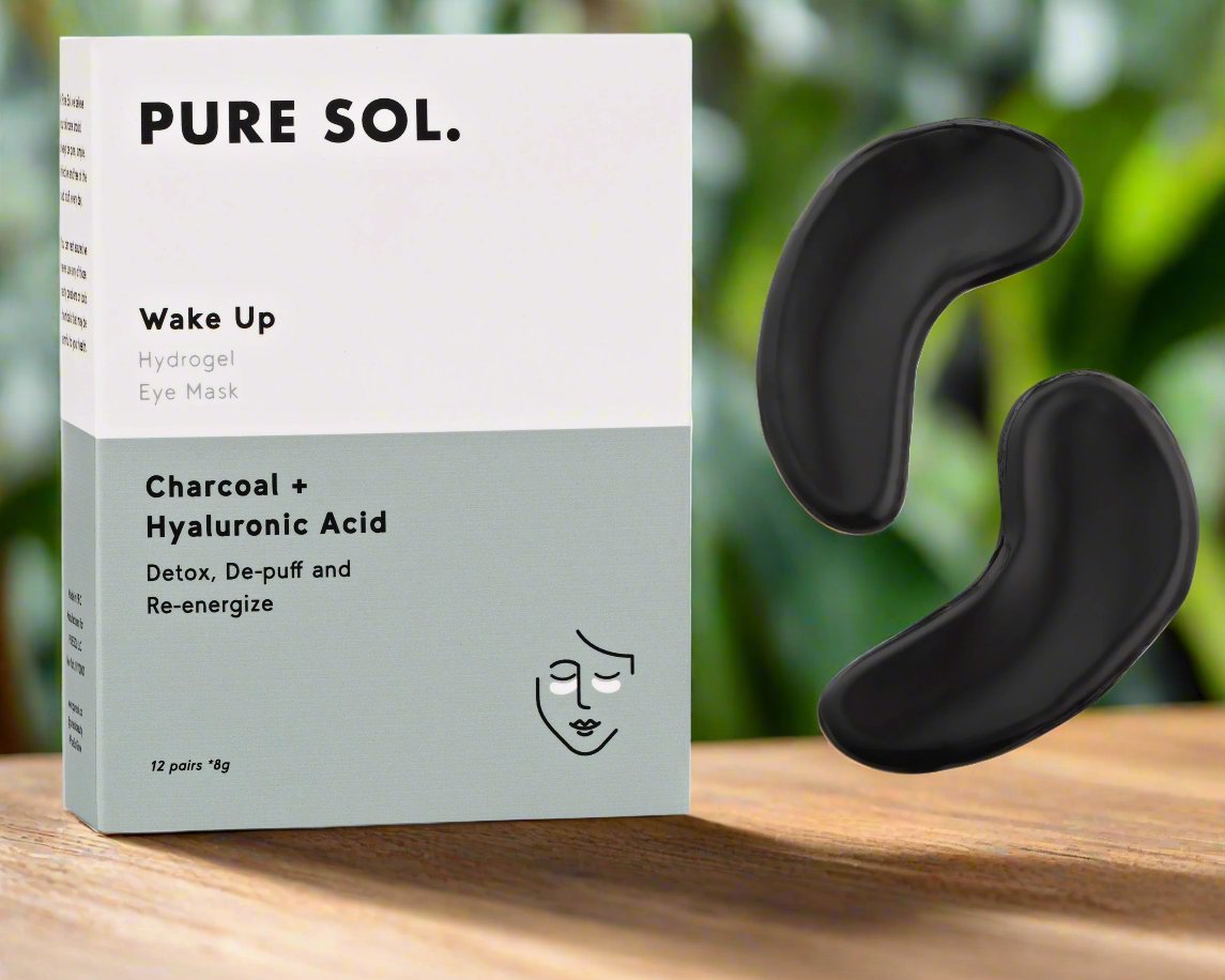 Wake Up Hydrogel Eye Mask Charcoal  + Hyaluronic Acid